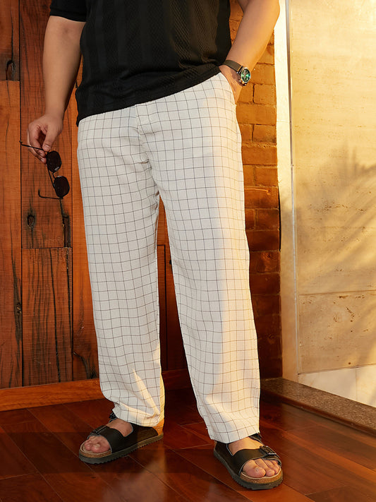 Graph-Check Casual Trousers