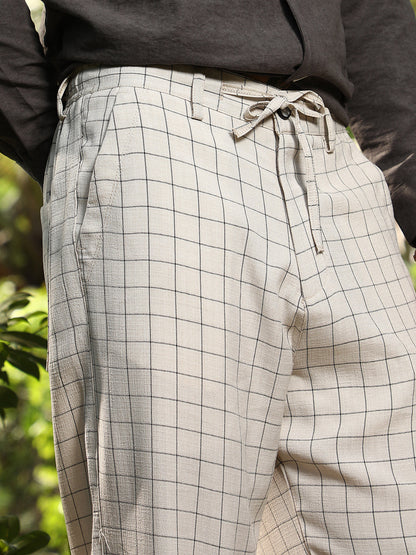 Graph-Check Casual Trousers