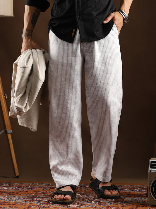 Pinstriped Casual Trousers