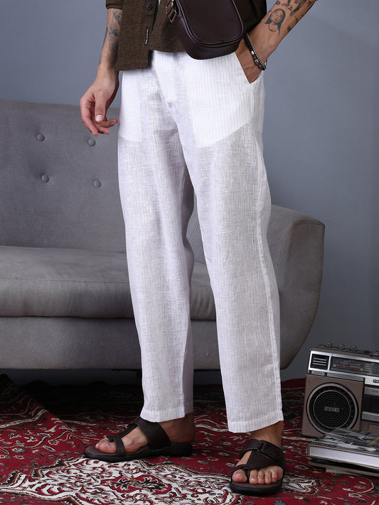 Pinstriped Casual Trousers