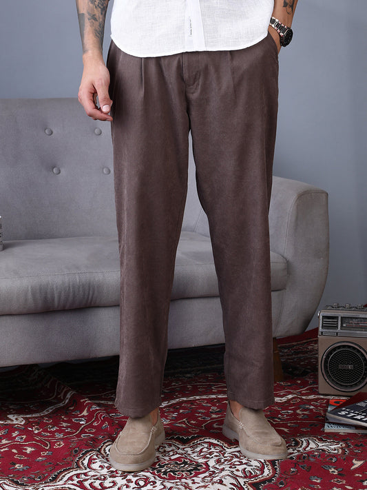 Corduroy Pleated Trousers