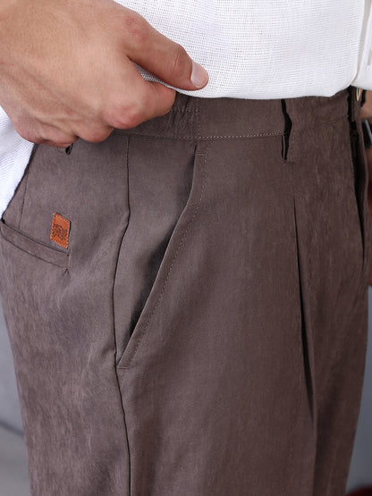 Corduroy Pleated Trousers