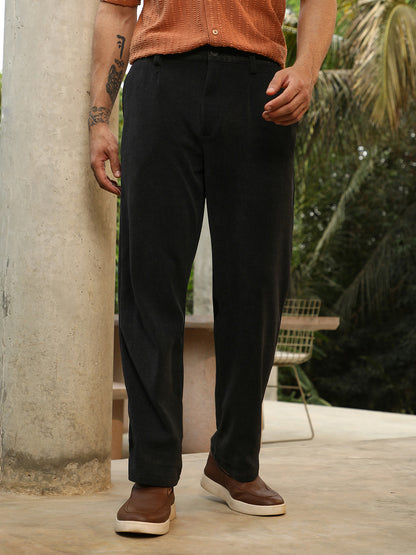 Corduroy Pleated Trousers