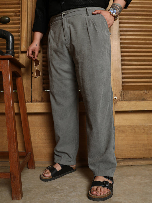 Velvet Pleated Trousers