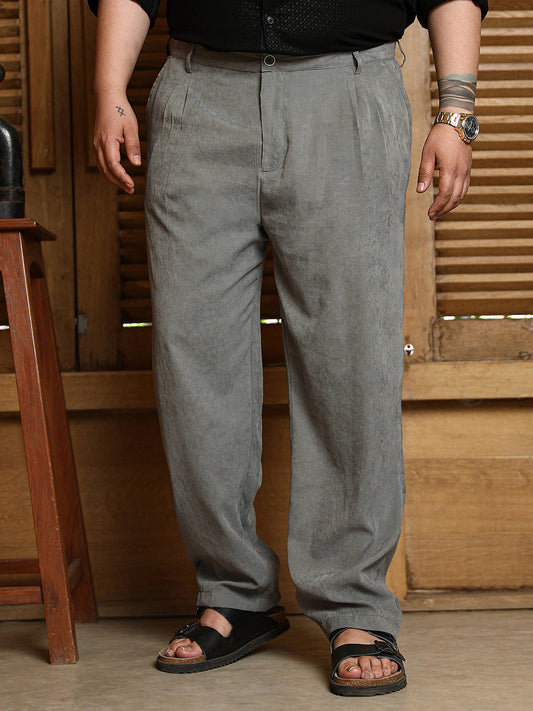 Velvet Pleated Trousers