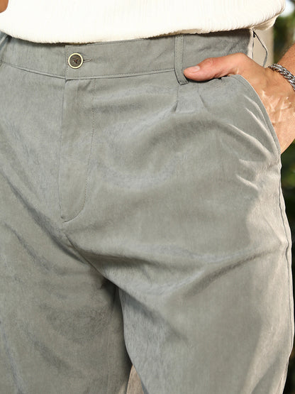 Velvet Pleated Trousers