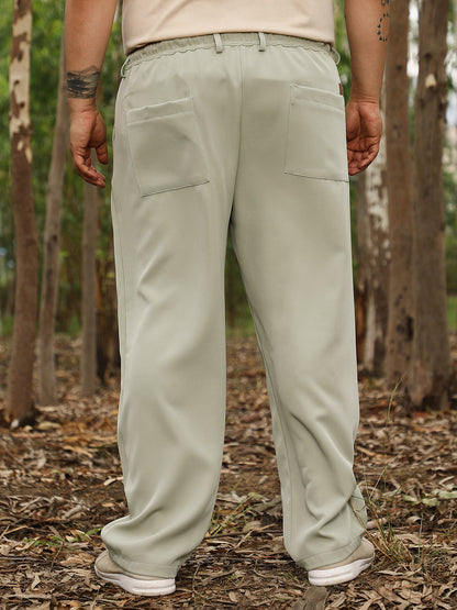 Solid Relaxed Chino Trousers