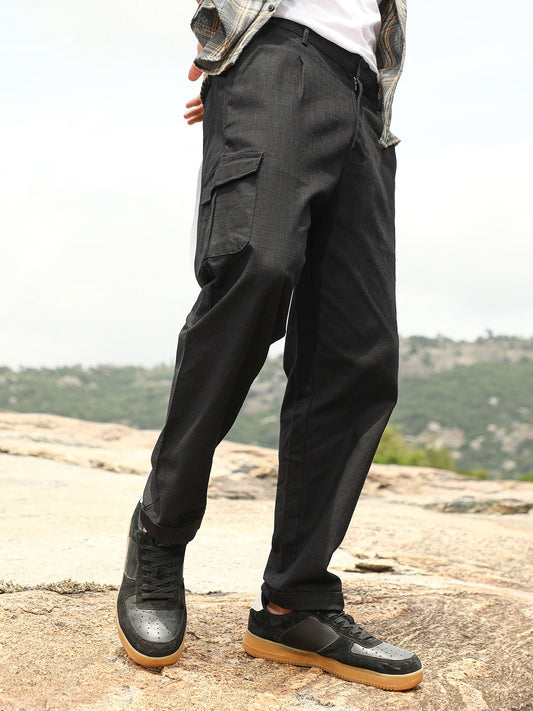 Pleated Utility-Tapered Trousers