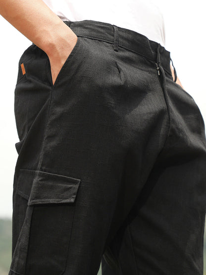 Pleated Utility-Tapered Trousers