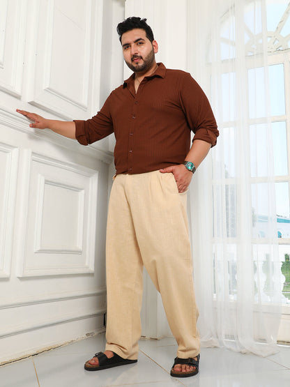 Pleated Extended-Button Trousers