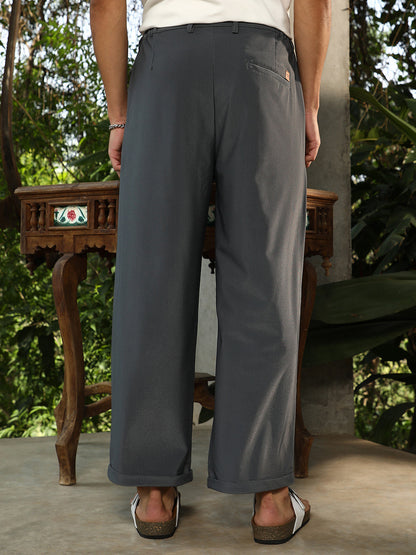 Pleated Cuffed Trousers