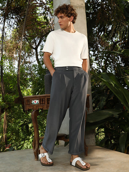 Pleated Cuffed Trousers