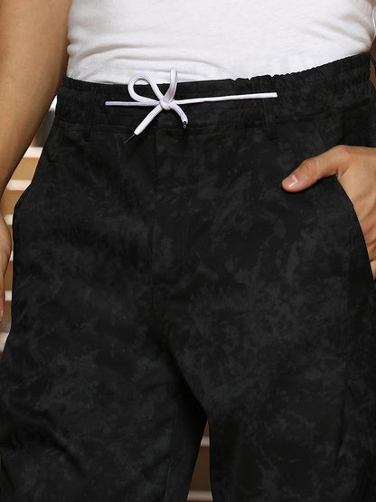 Splatter-Imprint Straight-Fit Trousers