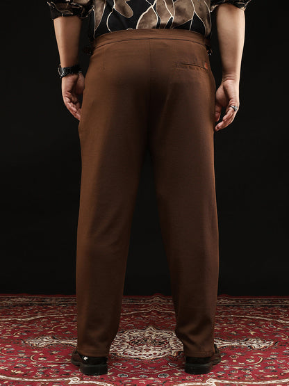 Extended-Waistband Pleated Trousers