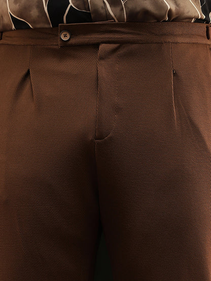 Extended-Waistband Pleated Trousers