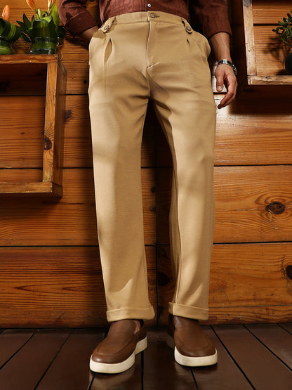 Twill-Pleated Trousers