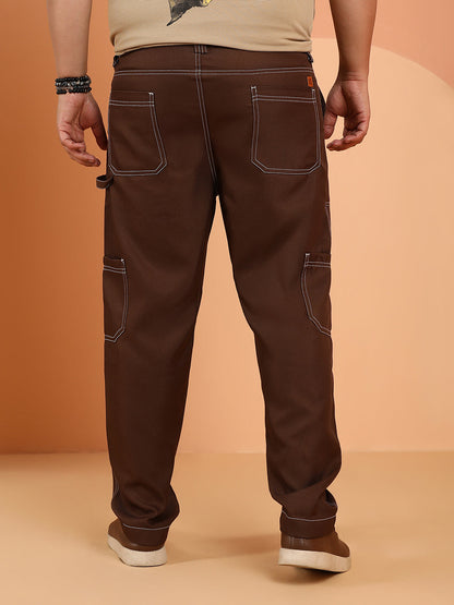 Contrast-Stitch Carpenter Utility Trousers