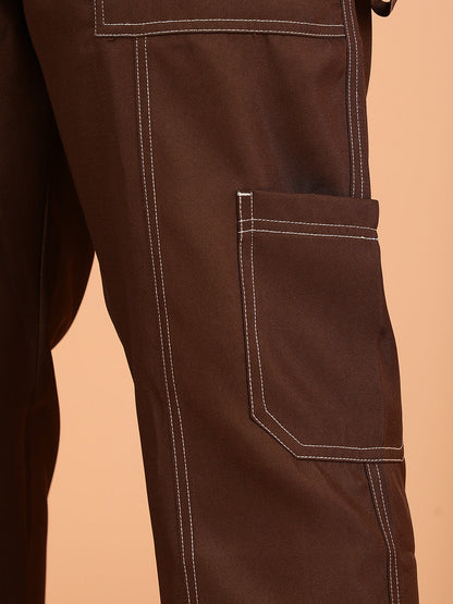 Contrast-Stitch Carpenter Utility Trousers