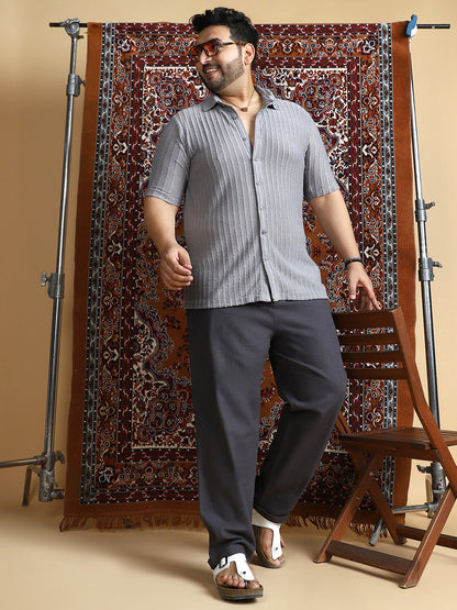 Linen-Blend Cuffed Trousers