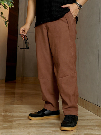 Twill-Panelled Chino Trousers