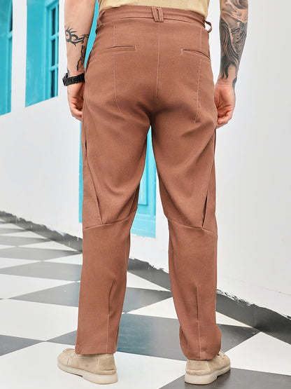 Twill-Panelled Chino Trousers
