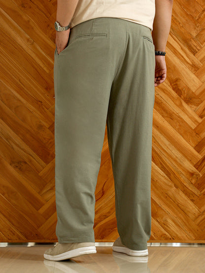 Linen-Blend Cigrette Trousers