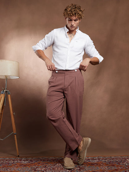 Linen-Blend Cigrette Trousers