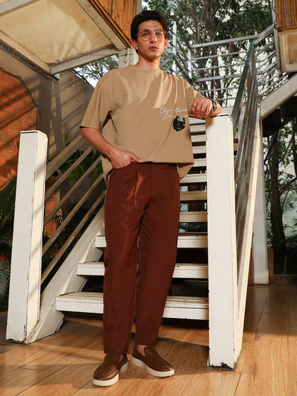 Pleated-Tapered Trousers
