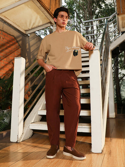 Pleated-Tapered Trousers