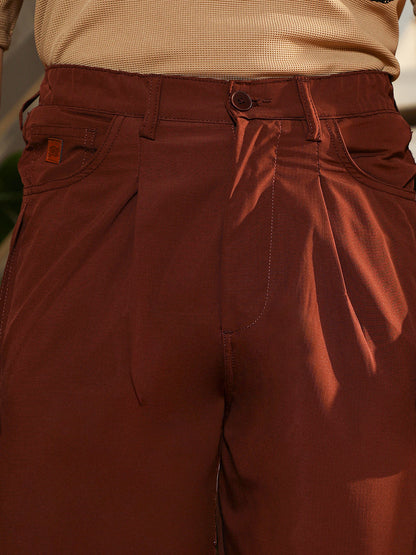 Pleated-Tapered Trousers
