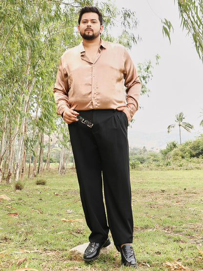 Extended-Waistband Pleated Trousers
