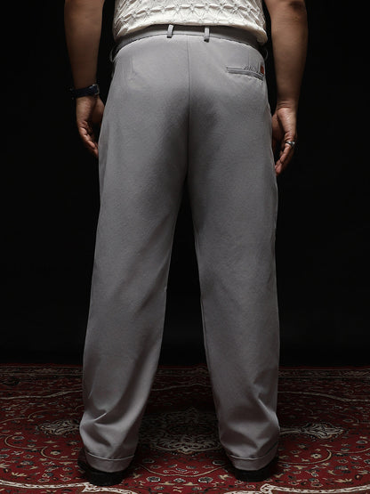Extended-Waistband Straight Trousers
