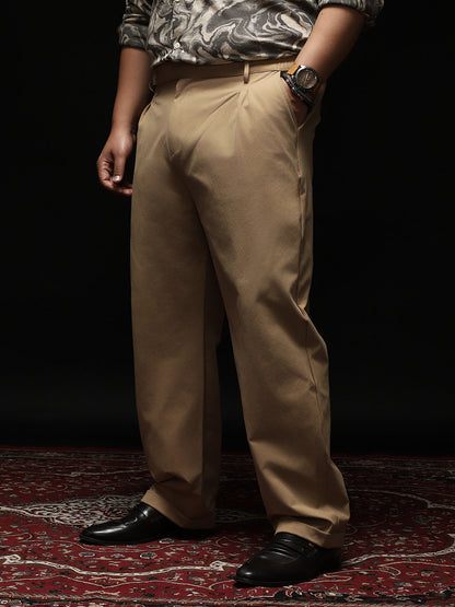 Extended-Waistband Pleated Trousers