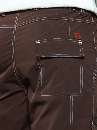 Contrast-Stitch Utility Trousers