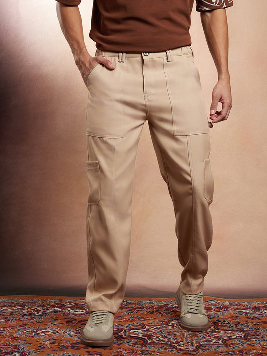 Contrast-Stitch Carpenter Utility Trousers