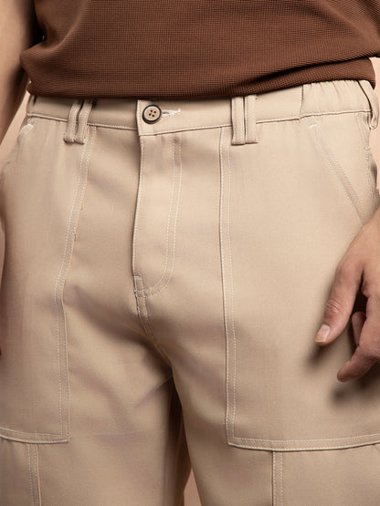 Contrast-Stitch Carpenter Utility Trousers