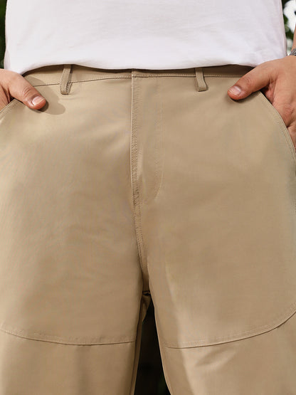 Panelled Straight-Fit Trousers