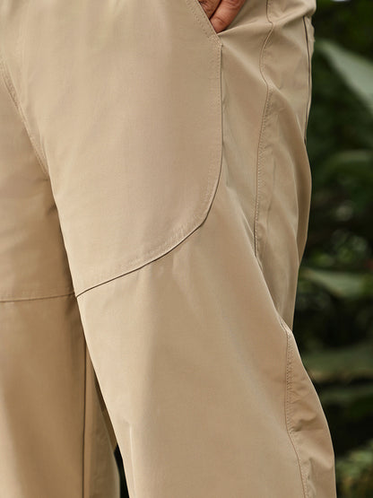 Panelled Straight-Fit Trousers