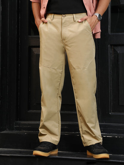 Panelled Straight-Fit Trousers