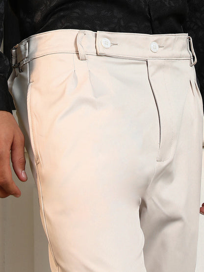 Extended-Waistband Cuffed Trousers