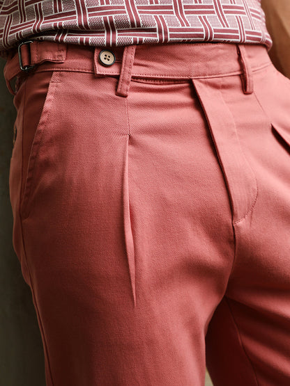 Pleated-Cuffed Tailored Trousers