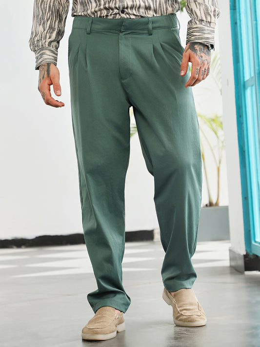 Double-Pleated Tailored Trousers