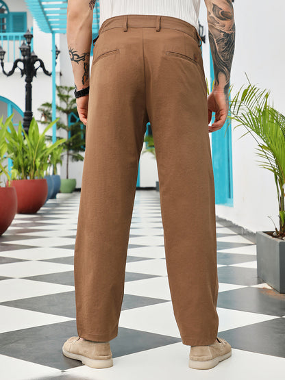 Double-Pleated Tailored Trousers