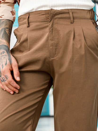 Double-Pleated Tailored Trousers