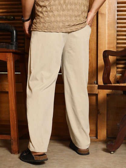Double-Pleated Tailored Trousers