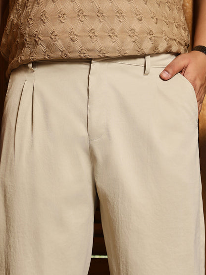 Double-Pleated Tailored Trousers