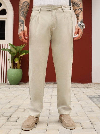 Double-Pleated Tailored Trousers