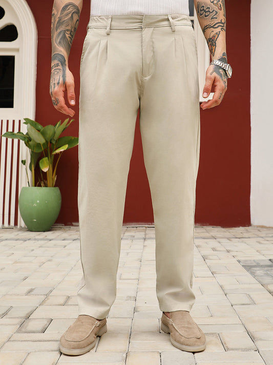 Double-Pleated Tailored Trousers
