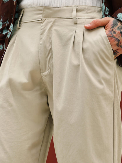 Double-Pleated Tailored Trousers