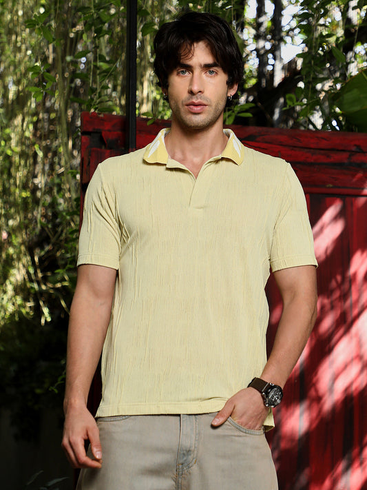 Abstract-Jacquard Polo T-Shirt